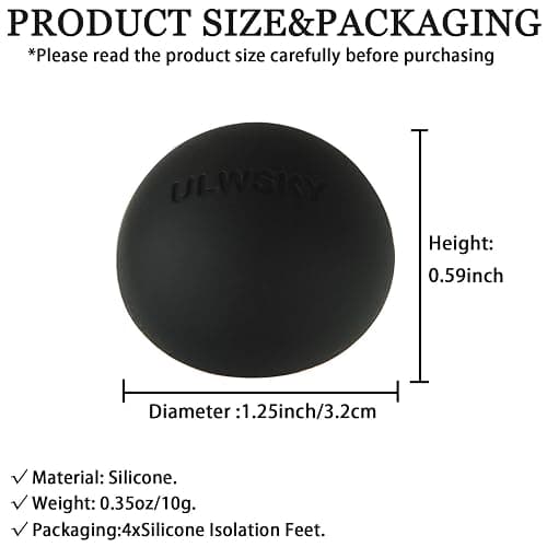 1.25" Silicone Hemisphere Bumpers Isolation Feet, 4Pack Non Skid Speaker Isolation Pads,for Small Speaker Spikes,Turntable Isolation,Subwoofer,Record Player Sound Dampening&Anti Vibration thumbnail 3