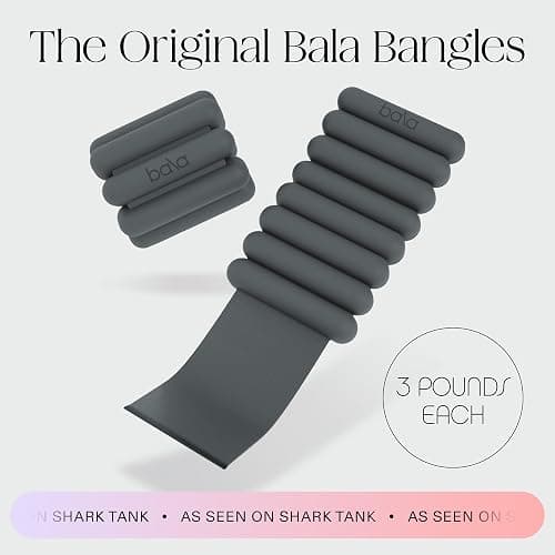 Bala Bangles Wrist & Ankle Weights for Women & Men, Home Gym Equipment | Adjustable Weighted Bands for Arm & Legs Workouts - Pilates, Yoga, Walking, Barre, & Strength Training Exercise thumbnail 2