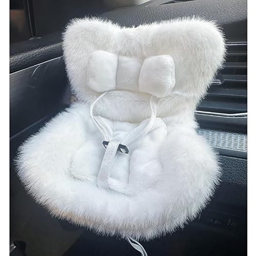 SwiftServ Doll Car Seat for 3–8 inch Figures, Compatible with Labubu and Other Plushes, Blind Box Dolls & Vinyl Collectibles, Includes Air Vent Clip & Desktop Stand, Cute Car Ornament for Collectors - Image 1