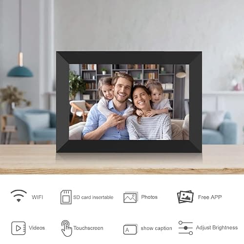 MEZED 10.1'' Digital Picture Frame，Smart Digital Photo Frame with 1280x800 IPS Touch Screen, Auto-Rotate and Slideshow, Easy Setup to Share Moments Via APP from Anywhere Anytime thumbnail 4