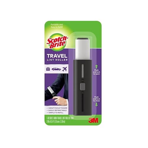 Scotch-Brite Mini Travel Lint Roller, Works Great On Pet Hair, 30 Sheets - Image 1