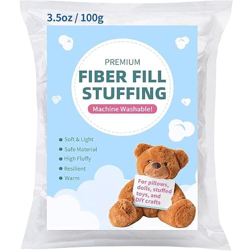 Hayunfiys Fiberfill Stuffing for Stuffed Animals, Crafts, Cushion, 3.5oz | Premium Soft Polyester Fiber Fill | Quick Rebound | Machine Washable | Ideal Stuffing for Crafts, Clouds, Pillows - Image 1