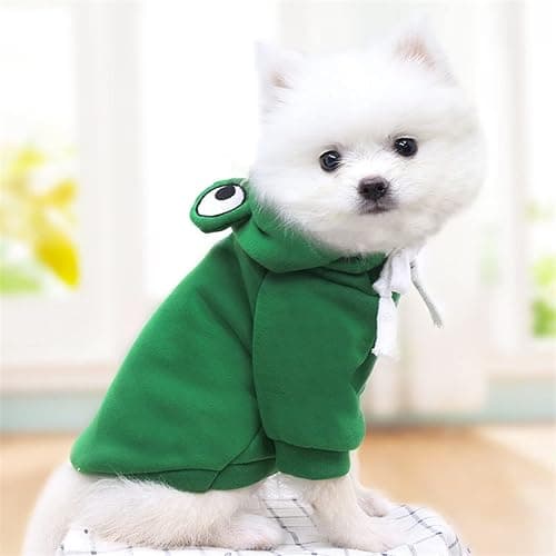 Warm Dog Winter Clothes Cute Fruit Dog Coat Hoodies Fleece Pet Dogs Costume Jacket for French Bulldog Chihuahua Ropa para Perro(Green,XXL) thumbnail 3