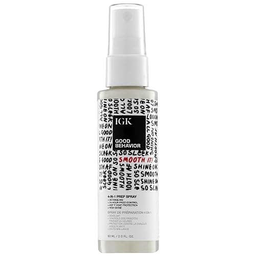 IGK GOOD BEHAVIOR 4-in-1 Prep Spray | Leave In + Detangle + Heat Protectant | Vegan + Cruelty Free | - Image 1