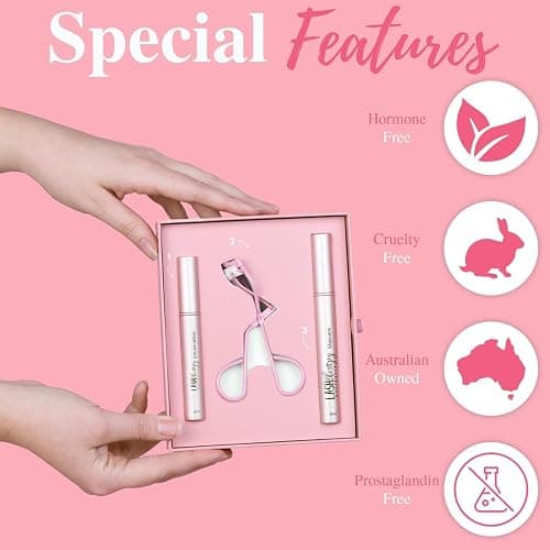 Lash Therapy Australia Complete Lash Set. Includes Eyelash Serum 3ml, Paired With Our Serum Infused Mascara 6ml & Eyelash Curler. Longer, Thicker & Fuller Lashes thumbnail 3