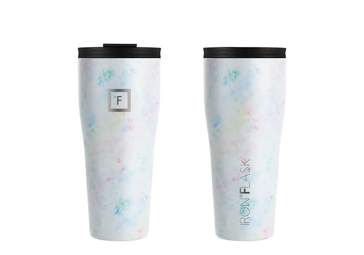 IRON °FLASK Classic Tumbler - Vacuum Insulated Stainless Steel Water Bottle, Double Walled, Drinking Cup, Insulated Travel Mug (Pearl, 32 oz Flip Straw) thumbnail 4