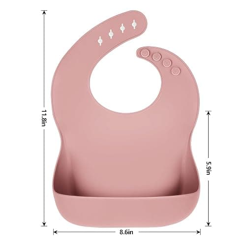 Eascrozn Silicone Bibs for Babies Toddler Set of 3, BPA Free | Soft Adjustable Waterproof Bibs for Feeding Essentials thumbnail 2