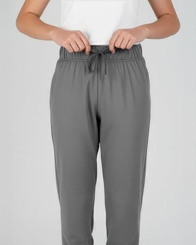 Real Essentials 3 Pack: Girls' Lounge Joggers Soft Athletic Performance Casual Sweatpants (Ages 7-16) thumbnail 3