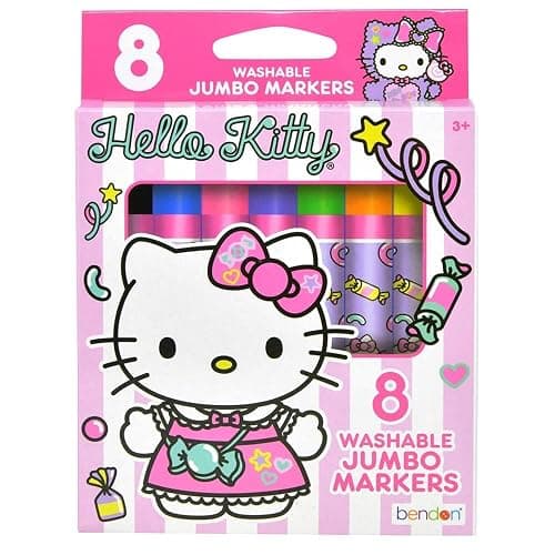 Bendon Hello Kitty Washable Jumbo Markers (8-Count) - Image 1