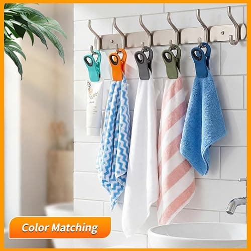 Hedameili Chip Clips (10pcs Colored: Black, Orange, Blue, Green, Gray) Magnetic Bag Clips with Silicone Textured Mouth and Embedded Magnets thumbnail 4