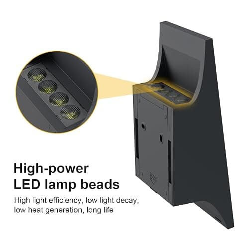 SOTTLOT Solar Outdoor Lights, 3000K 700LM Solar Wall Lights Outdoor Up and Down, Dimmable Solar Sconce Lights, IP65 Waterproof Outdoor Solar Lights for Yard Patio Garage Porch, 1pcs - 3000K - 1pcs thumbnail 6