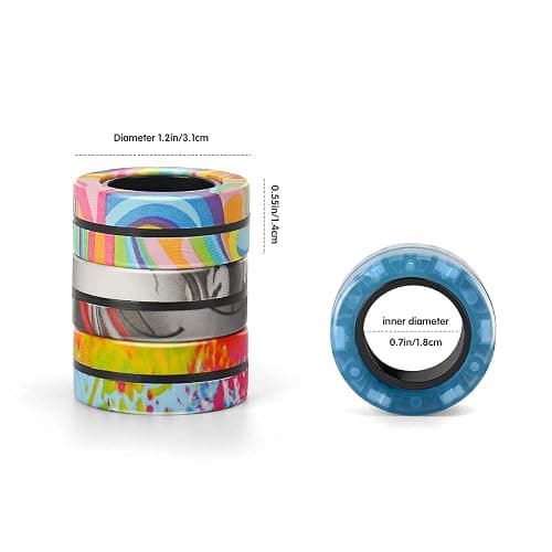 Magnetic Rings Fidget Toy Set, Idea ADHD Fidget Toys, Adult Fidget Magnets Spinner Rings for Anxiety Relief Therapy, Fidget Pack Great Gift for Adults Teens Kids (3PCS) thumbnail 2