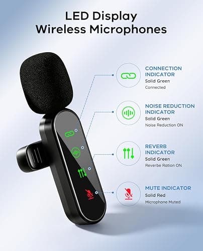 Bayanbulu 4 Packs Wireless Lavalier Microphone for iPhone Android Camera | Mini Clip-On Mic with Noise Reduction for 4-Person Video Recording, Interviews, Podcasts, YouTube, TikTok & Vlogging thumbnail 3