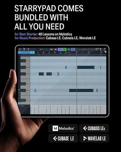 Donner MIDI Pad Beat Maker Machine Professional, Drum Machine with 16 Beat Pads, 2 Assignable Fader & Knobs and Music Production Software, USB MIDI Controller with 40 Courses, STARRYPAD thumbnail 6