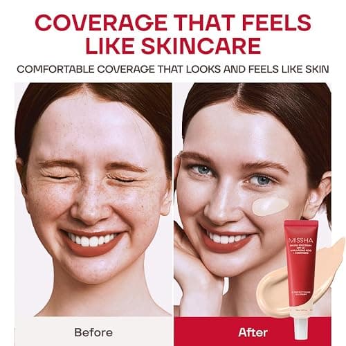 MISSHA M Perfect Cover BB Cream No.13 Bright Beige SPF 42 PA+++ 1.69 oz | Fair skin with cool undertones; tinted moisturizer for face, buildable coverage, smooth natural finish, daily wear thumbnail 6