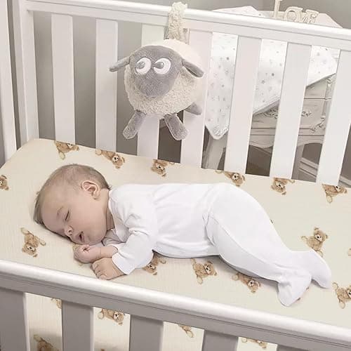 100% Organic Cotton 2 Pack 52x28 Inches Muslin Crib Sheets Fitted Crib Mattress Sheet for Baby Girls & Boys, Soft Boho Neutral Toddler Bed Sheets Fits Well Standard Size Crib Mattress 28x52 Inches thumbnail 7