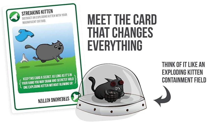 Streaking Kittens Expansion Set - A Russian Roulette Card Game for Adults, Teens & Kids, Easy Family-Friendly Party Games - 15 Card Add-on thumbnail 4