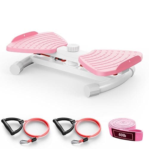 Zieuyend Waist Twister Machine with Resistance Band, Silent Exercise Twist Board for Core & Belly Fat Workout, Non-Slip Home Fitness Disc for Men & Women - Image 1