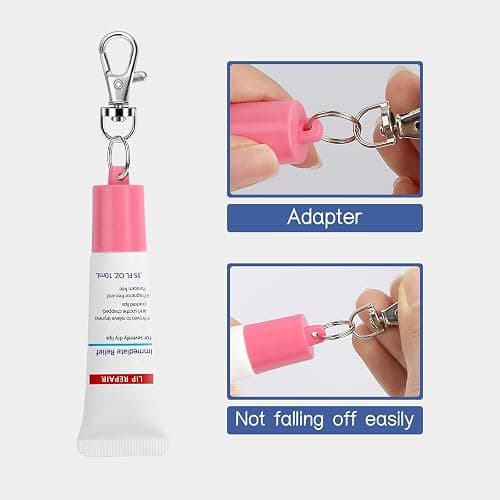 Keychain Cap Compatible with Aquaphor 0.35 oz Lip Repair, Portable Holder Keychain Cap Compatible with Aquaphor Lip Balm(Colourful) thumbnail 7