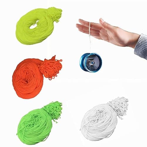 Professional 100% Polyester Yo-Yo Strings - 40-Pack (Green, White, Yellow, Orange) - Yoyo String Ideal for Responsive & Non-Responsive Yo-Yos (Multi Colors) - Image 1