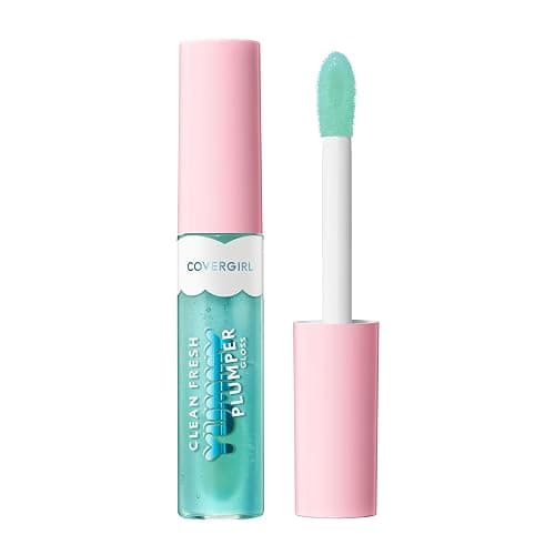 Covergirl Clean Fresh Yummy Plumper Lip Gloss, 800 Minter Is Coming, Plumper Gloss, Shiny, Vegan Formula, Easy to Apply, Minty Flavor, 0.33oz - Image 1