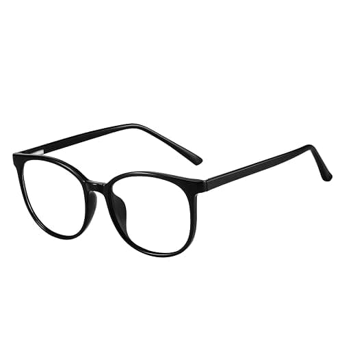 FONHCOO Blue Light Blocking Glasses Fashion Round TR90 Frame Transparent Eyewear Anti UV Computer Glasses for Women Men thumbnail 2