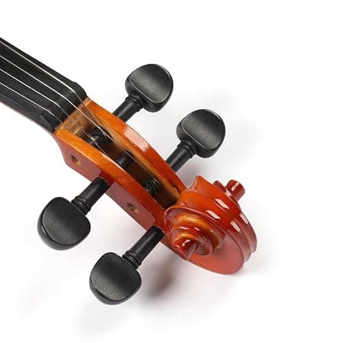 4/4 Full Size Acoustic Violin with Case Bow Rosin Strings Tuner Shoulder Rest, Natural Color thumbnail 6