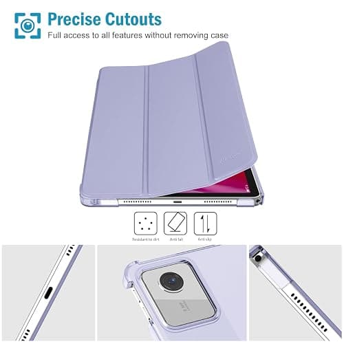 ProCase Funda Rígida para Lenovo Tab M11 2024/K11 LTE/K11e (TB-330FU/TB-331FC/TB-330XU), Más Resistente y Fácil de Limpiar Que Silicona, Carcasa Folio con Soporte y Tapa Magnética-Púrpura Claro thumbnail 2