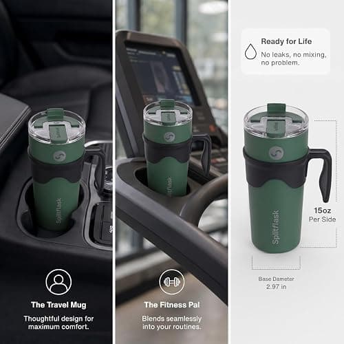 Splitflask Stainless Steel Insulated Tumbler Cup with Straw & Sip Lid – Dual Drink 30oz Travel Mug for Hot & Cold Beverages, Leak-Resistant Coffee & Water Cup for Car, Gym, Work – BPA Free thumbnail 6