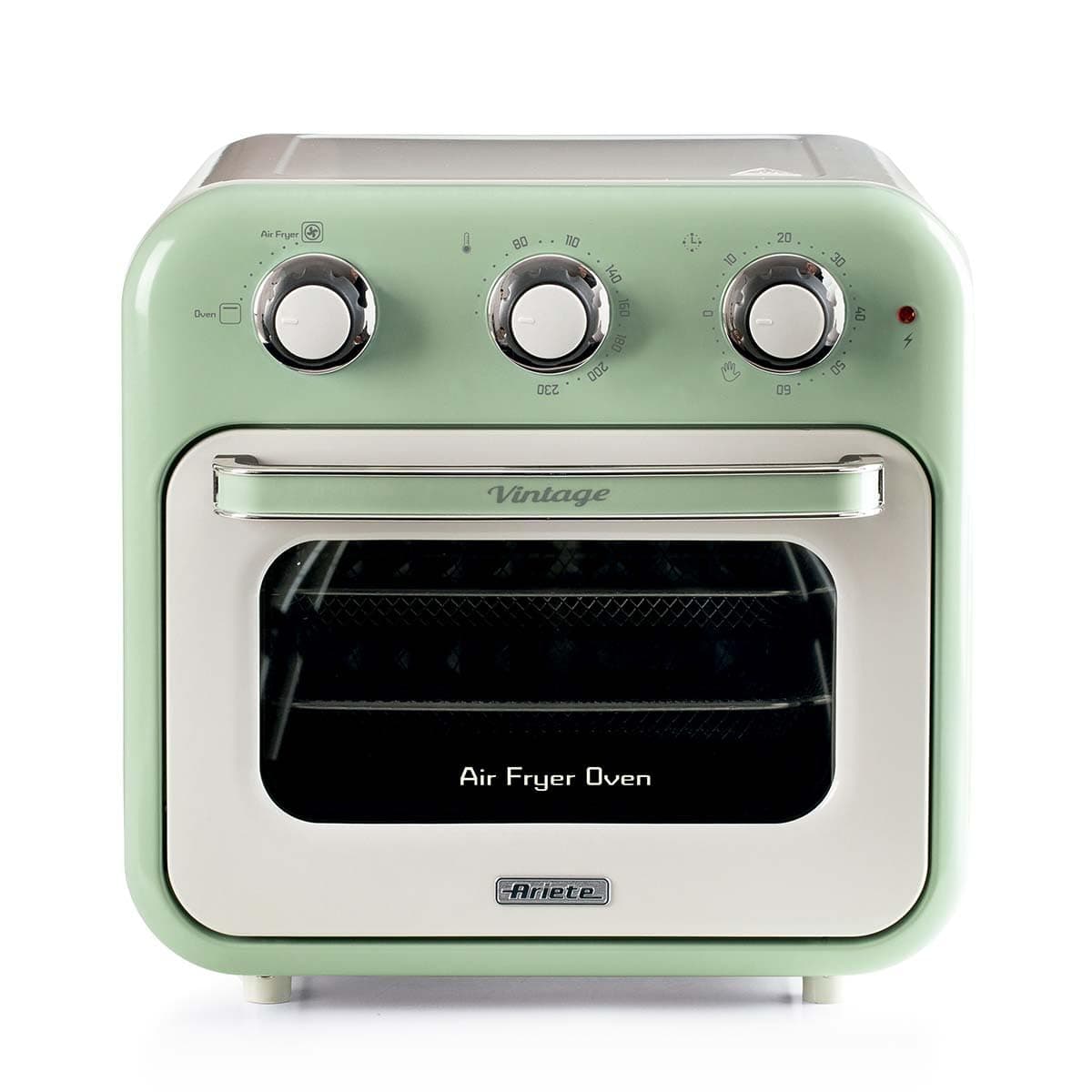 Ariete 4632, Fritadeira 2 em 1, Air Fryer e Forno Elétrico Vintage Verde, Capacidade de 16 Litros, 1400 Wats, Porta Transparente - 127V thumbnail 2