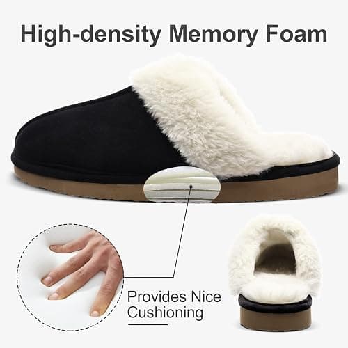 Litfun Women's Fuzzy Memory Foam Slippers Fluffy Winter House Shoes Indoor and Outdoor thumbnail 2