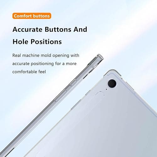 Natbok Case Clear for Samsung Galaxy Tab S10 FE Plus 13.1 Inch 2025,Advanced Airbag Drop Protection,Flexible Silicone TPU Shockproof Anti-Scratch,Slim-Fit Shell Case Galaxy Tab S10 FE+ Tablet Cover thumbnail 4