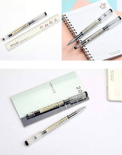 sencoo 12 pack Black Gel Ink Pen Extra Fine Point Pens Ballpoint pen 0.35mm Black Office School Stationery Students Pens thumbnail 9