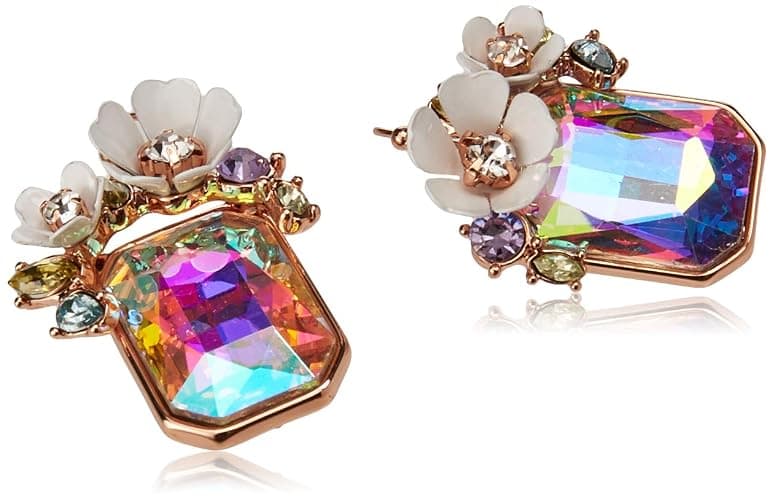 Flower Cluster Stone Drop Earrings thumbnail 2