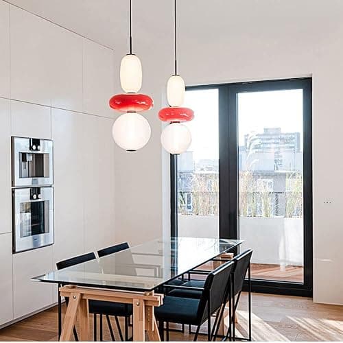 ZLZYPLE Vintage Stained Glass Pendant Lig Farmhouse Kitchen Island Chandelier Lig Luxury Hanging Ligs Fixtures for Bedroom Study Decorative Lamp thumbnail 5