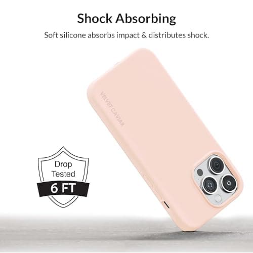 VELVET CAVIAR Compatible with iPhone 14 Pro Case MagSafe Silicone - Built-in Magnetic Ring - Microfiber Lining - [6ft Drop Tested] Protective Phone Cases for Women & Men (Blush Pink) thumbnail 6