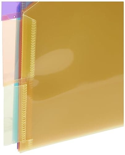 Amazon Basics Tab Dividers for 3 Ring Binder, Two Pocket, Letter Size, Assorted Colors, 5 Count thumbnail 4