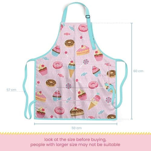 SANDJEST Kids Apron with Chefs Hat Set, Kitchen Apron Gifts thumbnail 3