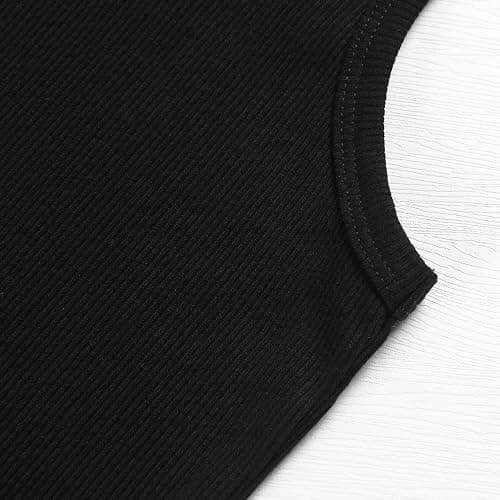 Artfish Women's Scoop Neck Sleeveless Knit Ribbed Fitted Casual Crop Tank Top thumbnail 4