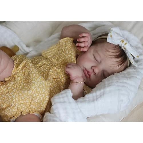Anano Full Silicone Reborn Baby Doll Girl 20 in Realistic Baby Dolls Silicone Full Body Lifelike Newborn Babies Reborn Toddler Dolls Soft Real Life Like Babys Doll Washable thumbnail 6