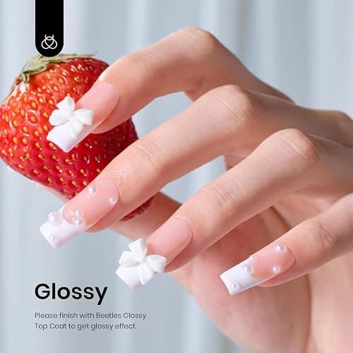 Beetles White Gel Nail Polish,15ml Winter Soak Off UV Gel Polish French Nail Art Manicure Salon DIY Design at Home Gift for Women thumbnail 3