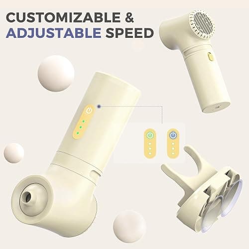 MOMFANN Bath Jet Spa, Cordless Portable Bathtub Accessories with 3-Level Adjustable Speed, Bubble Maker/Bath Jet Mode, Bathtub Jets for Home Spa, Relaxing (Yellow) thumbnail 5