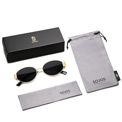 SOJOS Retro Oval Sunglasses for Women Trendy Classic Shades UV400 Protection SJ1256 thumbnail 7