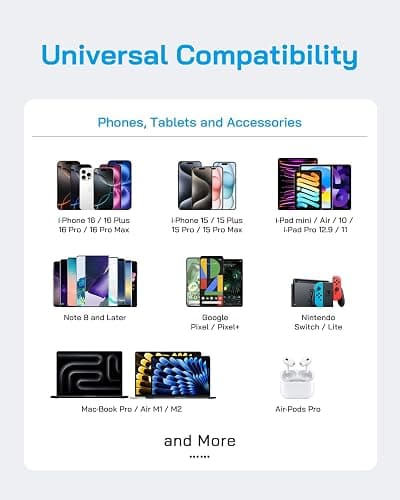CXX i Phone 17 16 15 Charger Fast Charging-20W USB C Power Brick with 6Ft Type C to C Cord for i Phone 17/17 Pro/17 Air/17 Pro Max/16/16 Pro/16 Plus/16 Pro Max/15 Series, iPad Pro & More [3 Pack] thumbnail 7