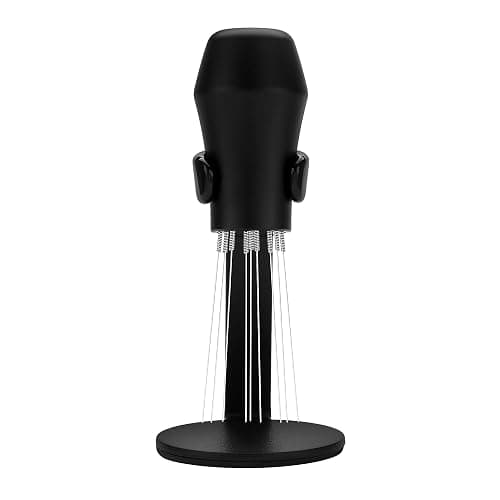 Normcore WDT Distribution Tool with Stand V3-9 Prong Needle Espresso Stirrer - 18 Needles 0.25mm / 0.3mm Thick Spring Wires - Weiss Distribution Technique - Anodized Aluminum Handle thumbnail 7