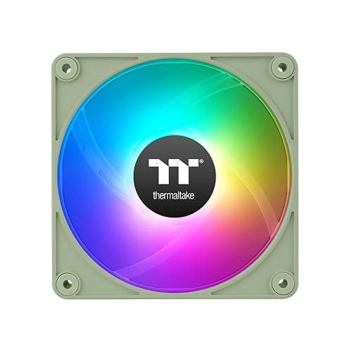 Thermaltake CT120 EX ARGB Reverse PC Cooling Fan Matcha Green 3-Fan Pack, Magnetic Connection, 5V Motherboard Sync, 16.8 Million Colors 9 Addressable LEDs, 120 mm Case/Radiator Fan, CL-F198-PL12MG-A thumbnail 3