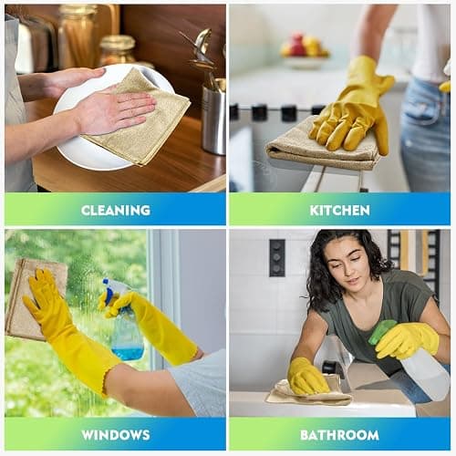 HOMEXCEL Brown Microfiber Cleaning Cloth 12 Pack, 12.5 x 12.5 inch Microfiber Towels for Cars, Ultra Absorbent Car Washing Cloth, Lint Free Streak Free Cleaning Rags for Car, Kitchen, and Window thumbnail 7