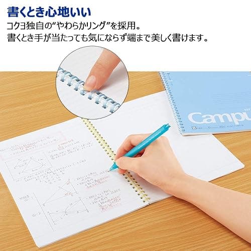 KOKUYO Campus Soft Ring Notebook, A5, B 6mm Dot Ruled, 29 Lines, 50 Sheets, Pink, Set of 2, Japan Import (SU-S131BT-P) thumbnail 4