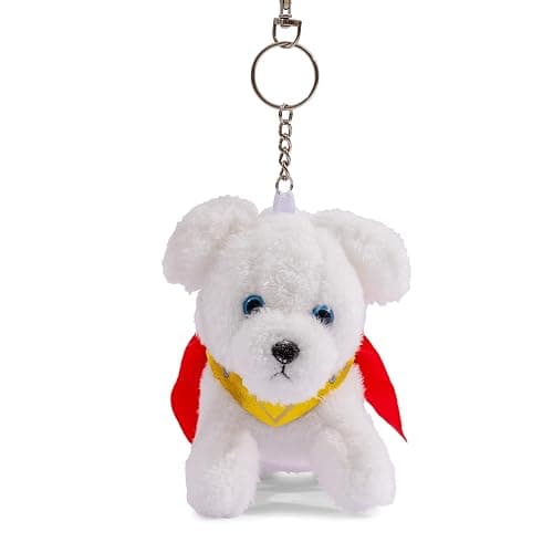 SalesOne Superman Krypto The Superdog Plush Keychain, Keyring Holder | Officially licensed, caped Krypto design, about 2 inches, metal lobster clasp secures to keys, backpacks or messenger bags - Image 1