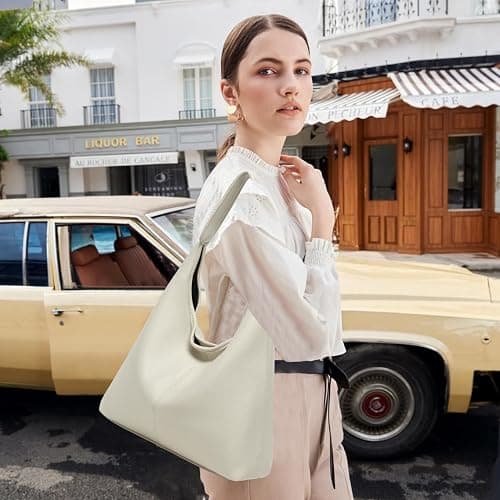 Casual Hobo Bag for Women Soft Shoulder Bags Slouchy Pu Leather Tote Purses for Work Travel thumbnail 2